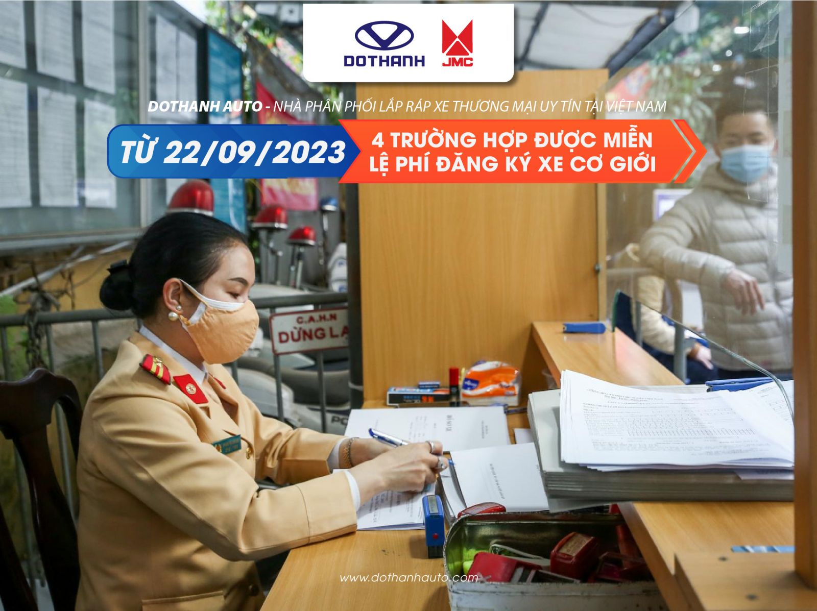 4 trường hợp được miễn lệ phí đăng ký xe cơ giới từ ngày 22/10/2023