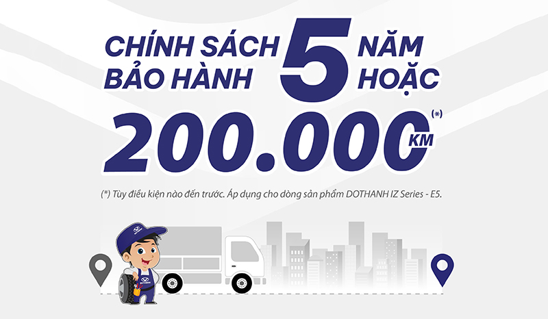 chính sách bảo hành khi mua xe tải DOTHANH IZ