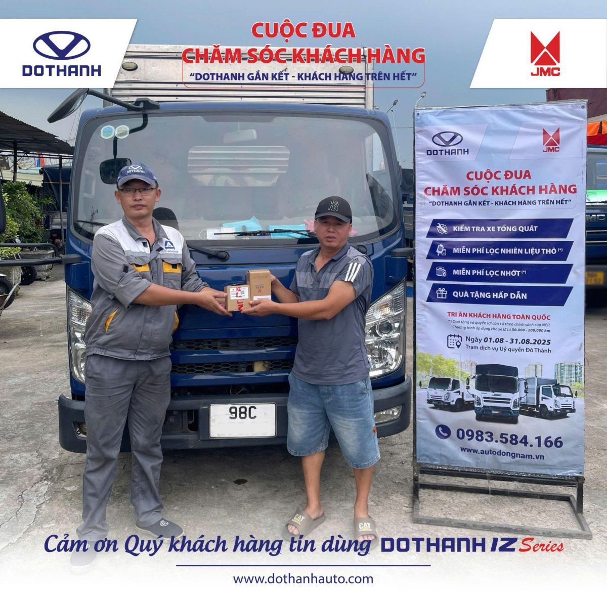 TỔNG KẾT CUỘC ĐUA CHĂM SÓC KHÁCH HÀNG T8.2025 | Khách lẻ xe tải DOTHANH IZ