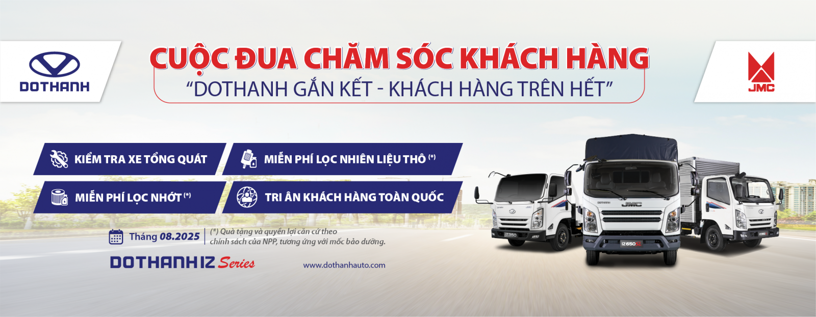 Chương trình CUỘC ĐUA CHĂM SÓC KHÁCH HÀNG toàn quốc “DOTHANH Gắn Kết - Khách Hàng Trên Hết” (Tháng 08/2025)