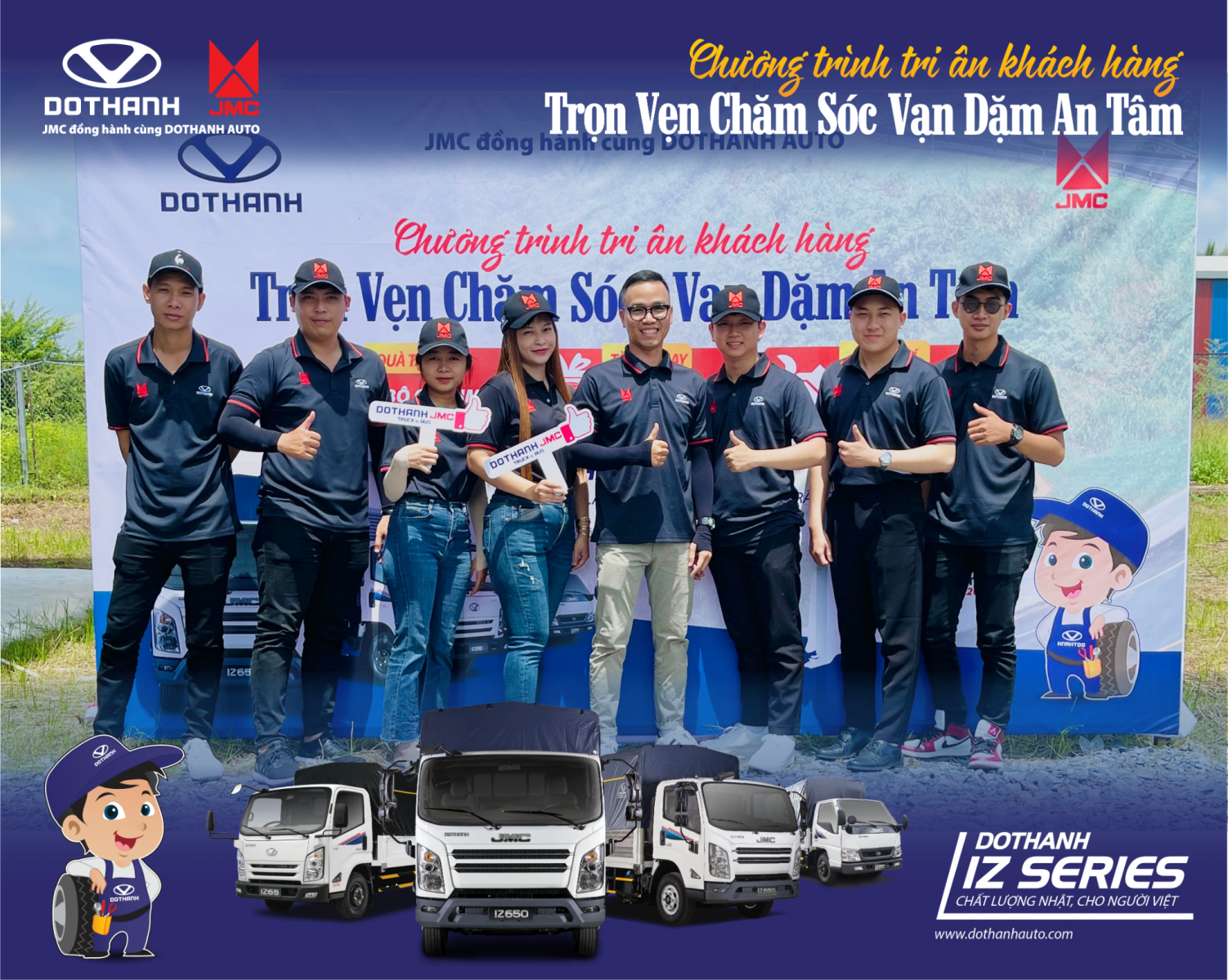 Chương trình tri ân khách hàng sử dụng xe tải DOTHANH IZ do DoThanh Auto phối hợp cùng đối tác JMC và Đại lý Đô Thành Sóc Trăng thực hiện