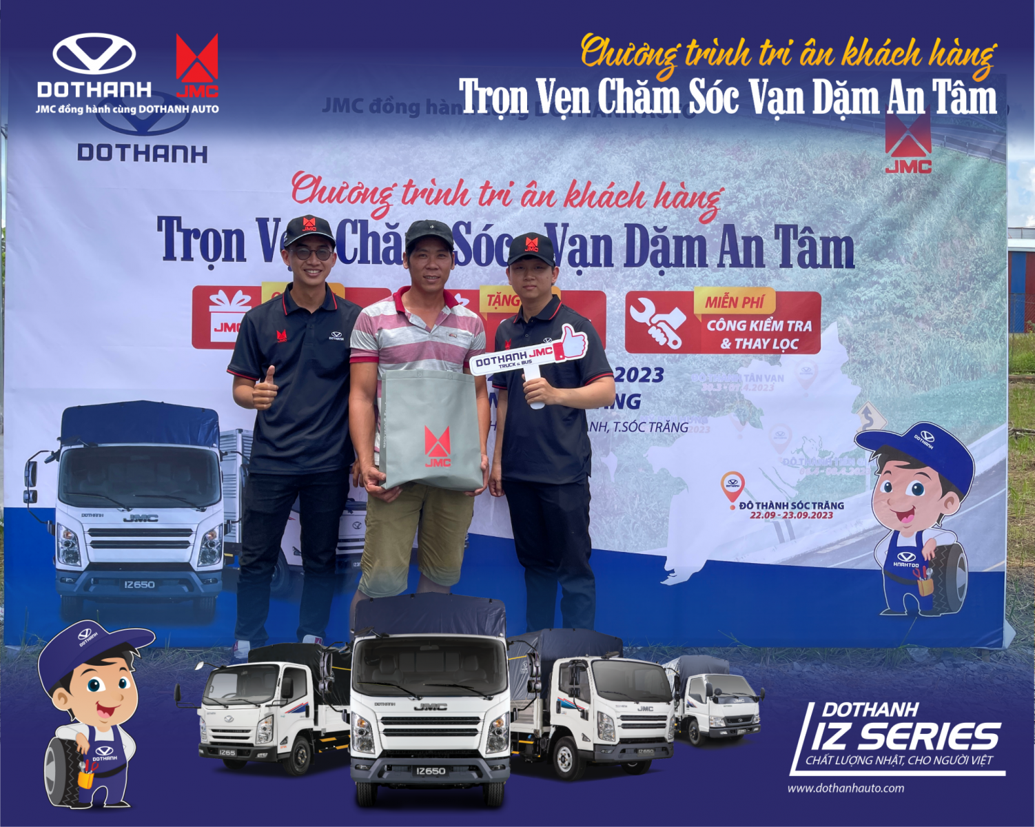 DOTHANH AUTO, JMC TỔ CHỨC CHƯƠNG TRÌNH TRI ÂN KHÁCH HÀNG TẠI ĐÔ THÀNH SÓC TRĂNG | Xe Tải DOTHANH IZ