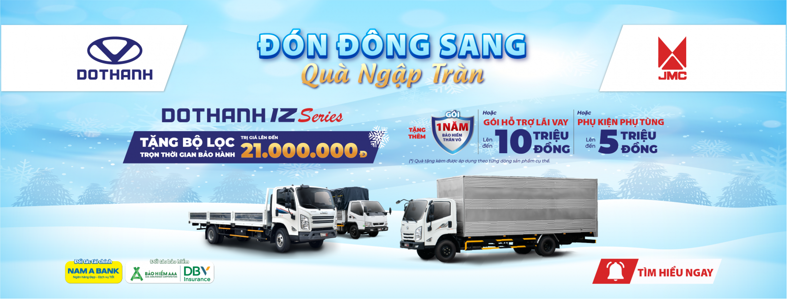 Khuyến mại Tháng 11 “Đón đông sang” khi mua xe tải DOTHANH IZ mới