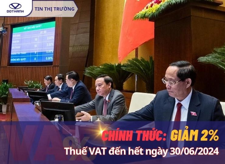 Quốc hội 'chốt' giảm 2% thuế VAT đến 30-6-2024
