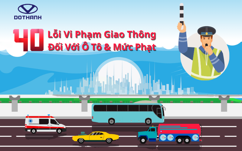 Mức phạt các lỗi vi phạm giao thông đối với ô tô 2023