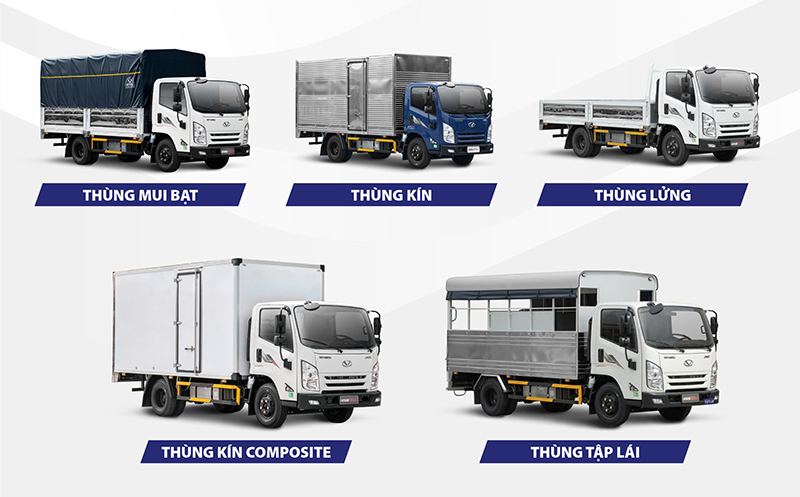 10 CÂU HỎI THƯỜNG GẶP KHI MUA XE TẢI DOTHANH IZ (Phần 1): CÁC LOẠI THÙNG XE