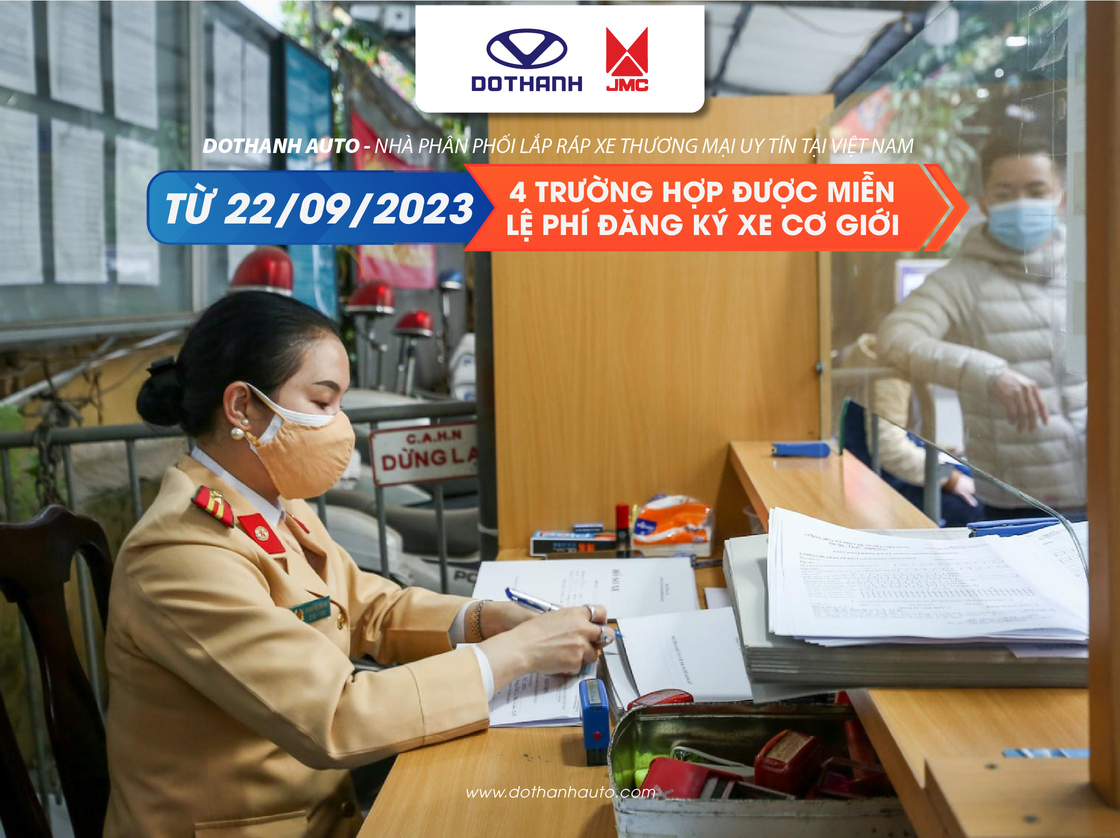 4 trường hợp được miễn lệ phí đăng ký xe cơ giới từ 22/10/2023