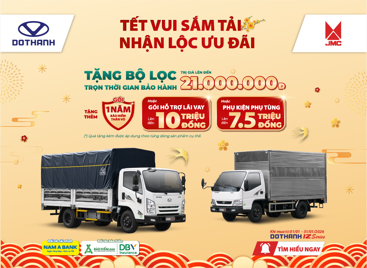 TẾT VUI SẮM TẢI - NHẬN LỘC ƯU ĐÃI | DOTHANH IZ khuyến mại Tết 2026