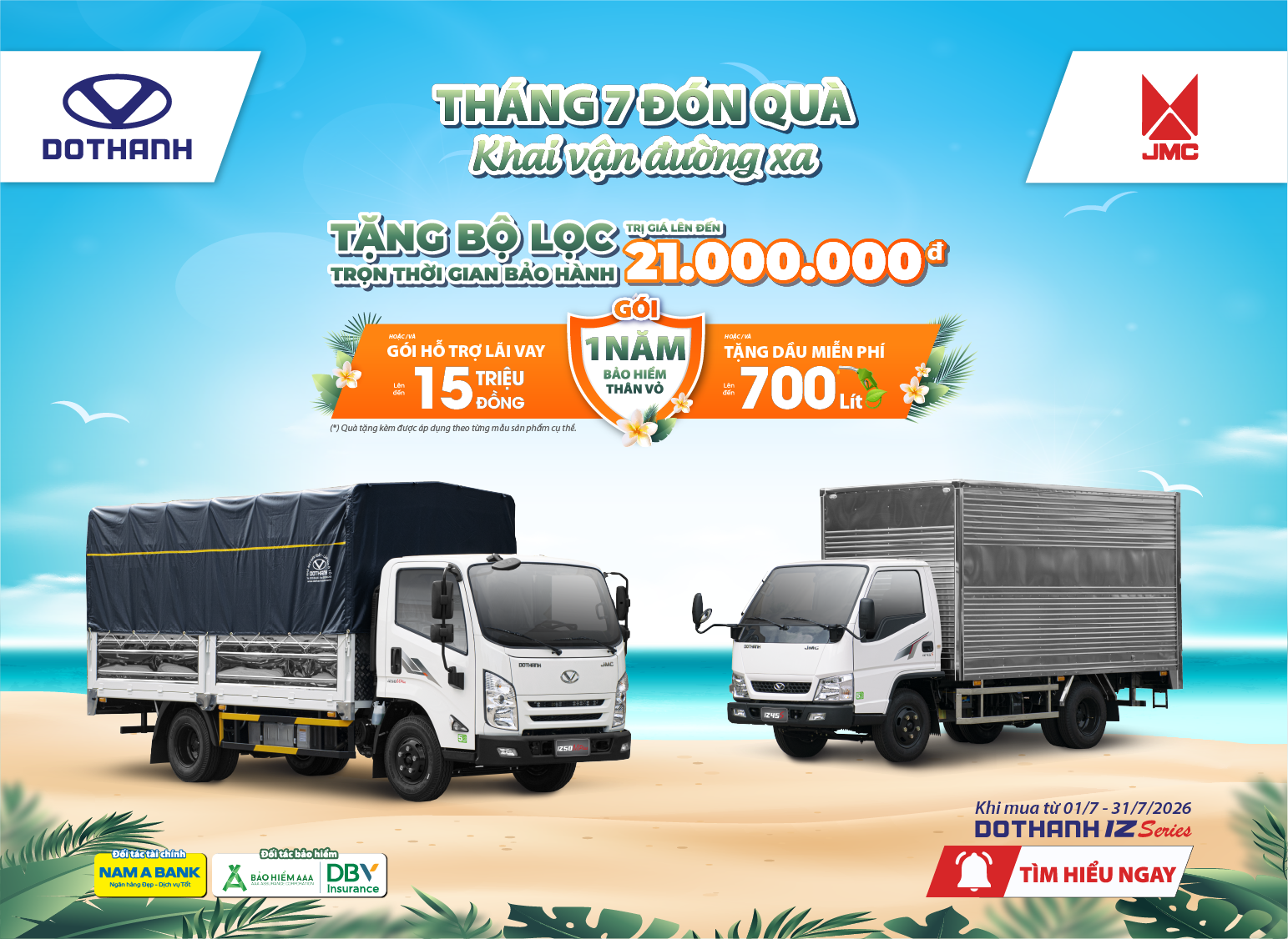THÁNG 7 ĐÓN QUÀ KHAI VẬN ĐƯỜNG XA | KHUYẾN MẠI DOTHANH IZ