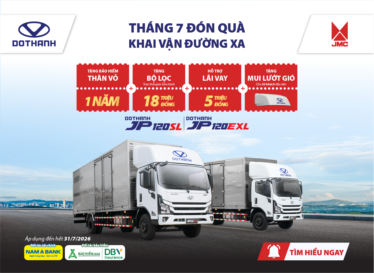 THÁNG 7 ĐÓN QUÀ KHAI VẬN ĐƯỜNG XA | KHUYẾN MẠI DOTHANH JP
