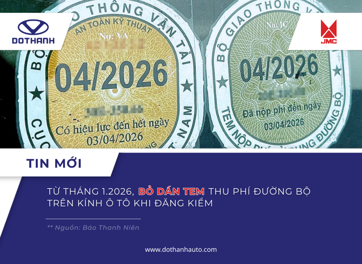 Bỏ dán tem thu phí đường bộ trên kính ô tô khi đăng kiểm