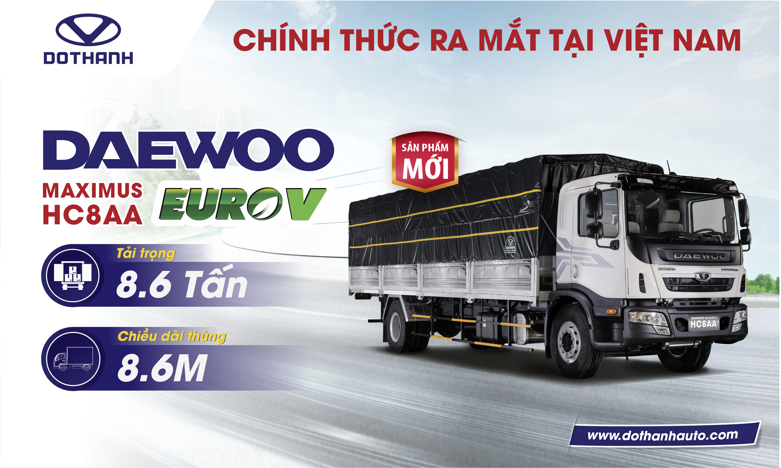 Chính thức ra mắt dòng xe tải mới Daewoo HC8AA tại Việt Nam
