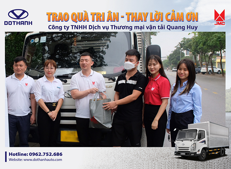 “TRAO QUÀ TRI ÂN - THAY LỜI CẢM ƠN” CTY VẬN TẢI QUANG HUY