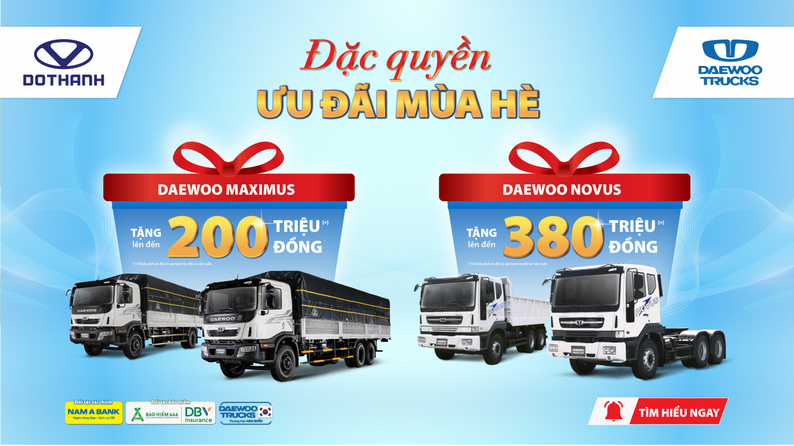 Khuyến mại tháng 5 DAEWOO TRUCKS | Giá trị lên đến 380 TRIỆU
