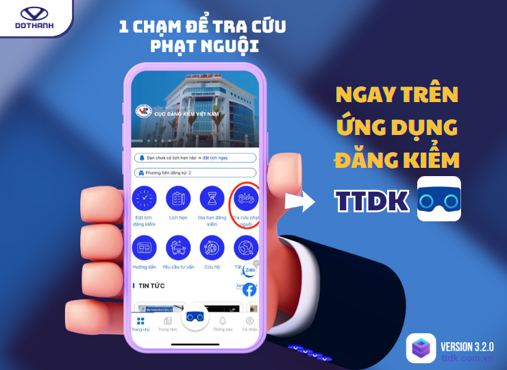 Đã có thể tra cứu phạt nguội trên ứng dụng đăng kiểm