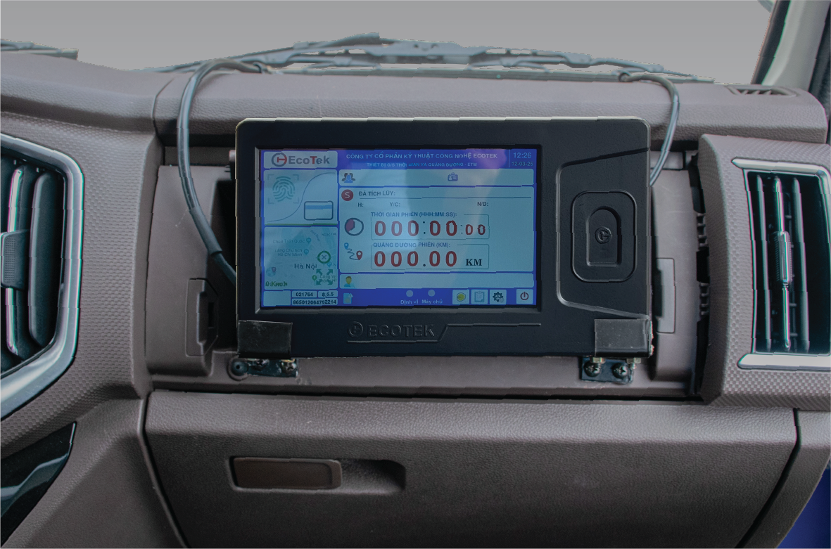 Thiết bị DAT giám sát thời gian  và quãng đường học thực hành